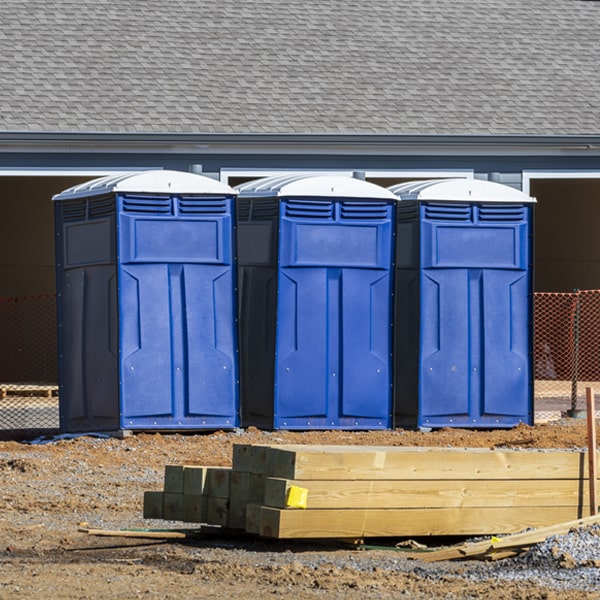 what is the expected delivery and pickup timeframe for the portable restrooms in Bull Mountain